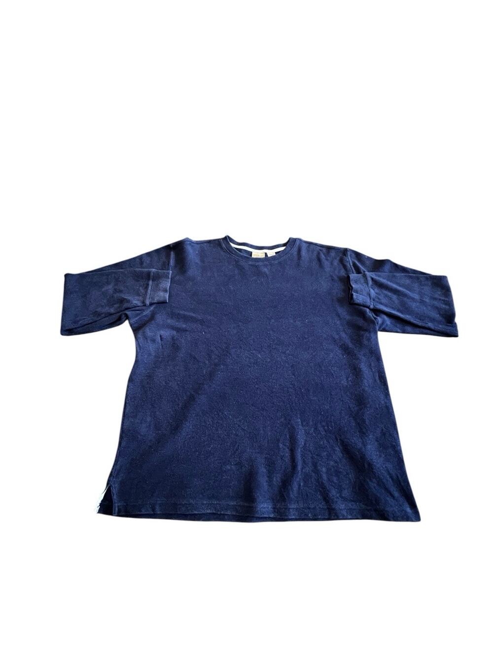 Vintage L.L.Bean 100% Cotton Pullover Sweatshirt Navy Blue Mens Size XL